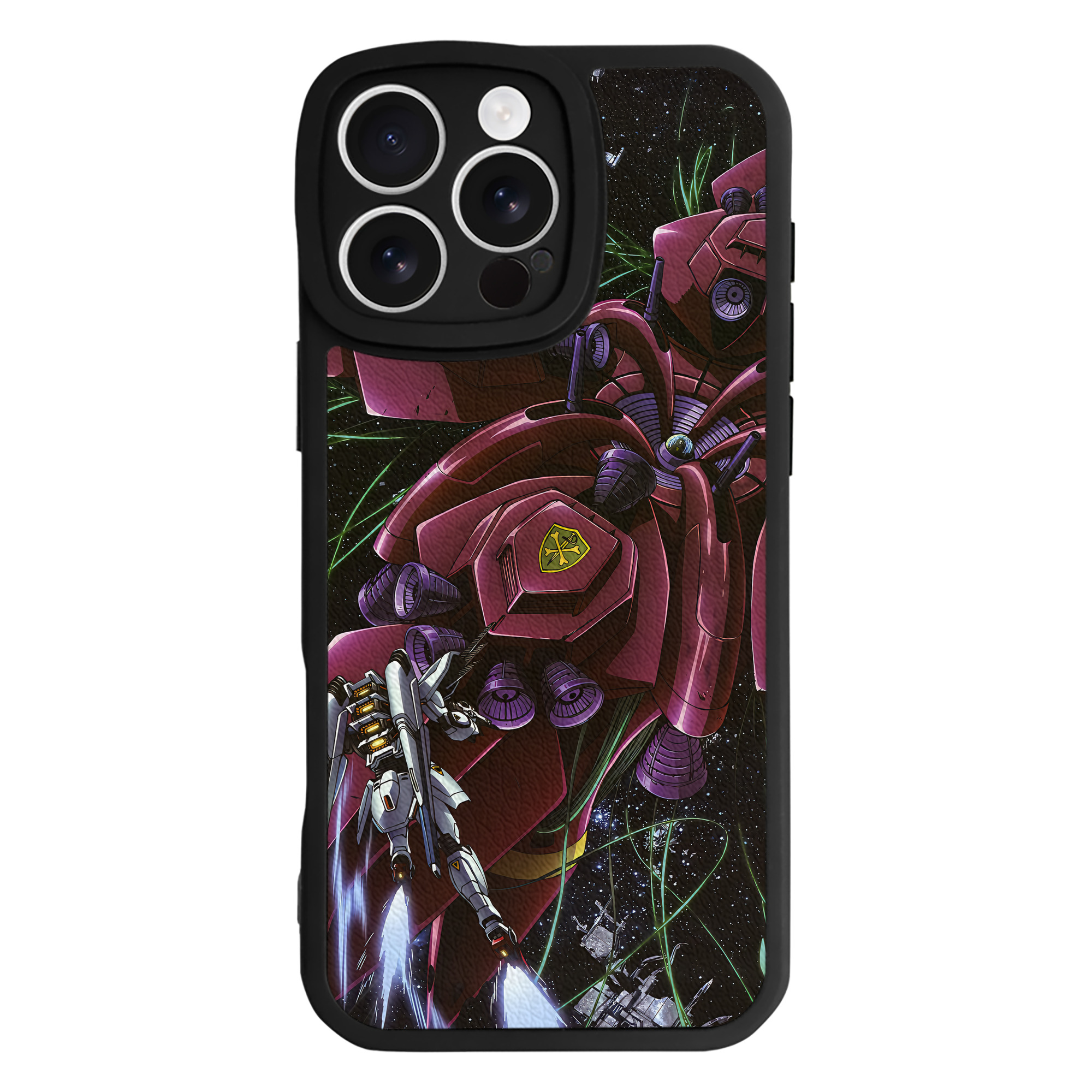 （画像用） 機動戦士ガンダム Mobile Suit Gundam 【iPhone 16シリーズ対応】シリコンスマホケース（レザー調） 材質：シリコン